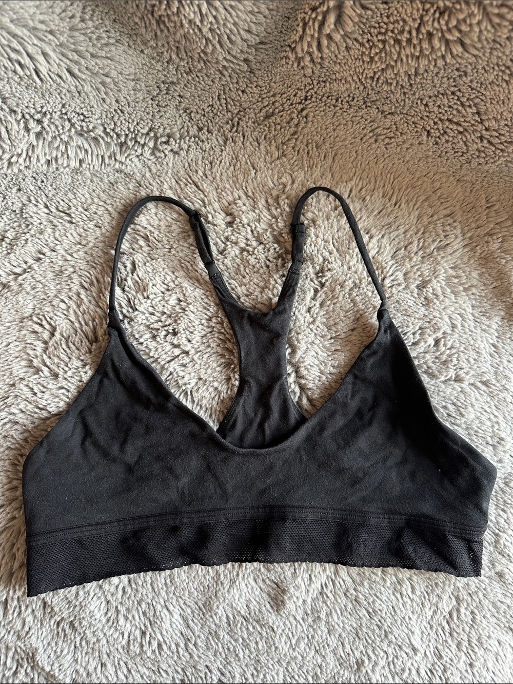 Seamless Racerback Bralette - Black